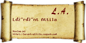 Léránt Attila névjegykártya